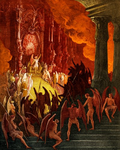 Paradise Lost: Satan in Council, engraving by Gustave Doré by Gustave Dore